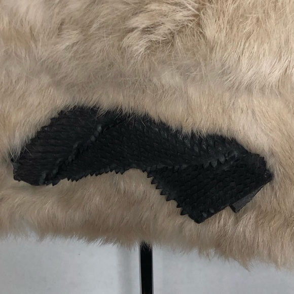 Retro Hoss Intropia Crossbody Handbag Vintage Leather Fur Bag Purse - Picture 4 of 13